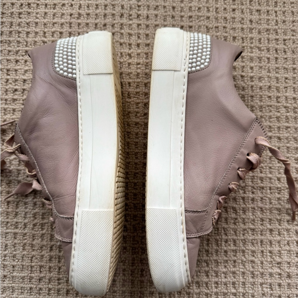 AGL women’s pearl studded leather sneakers